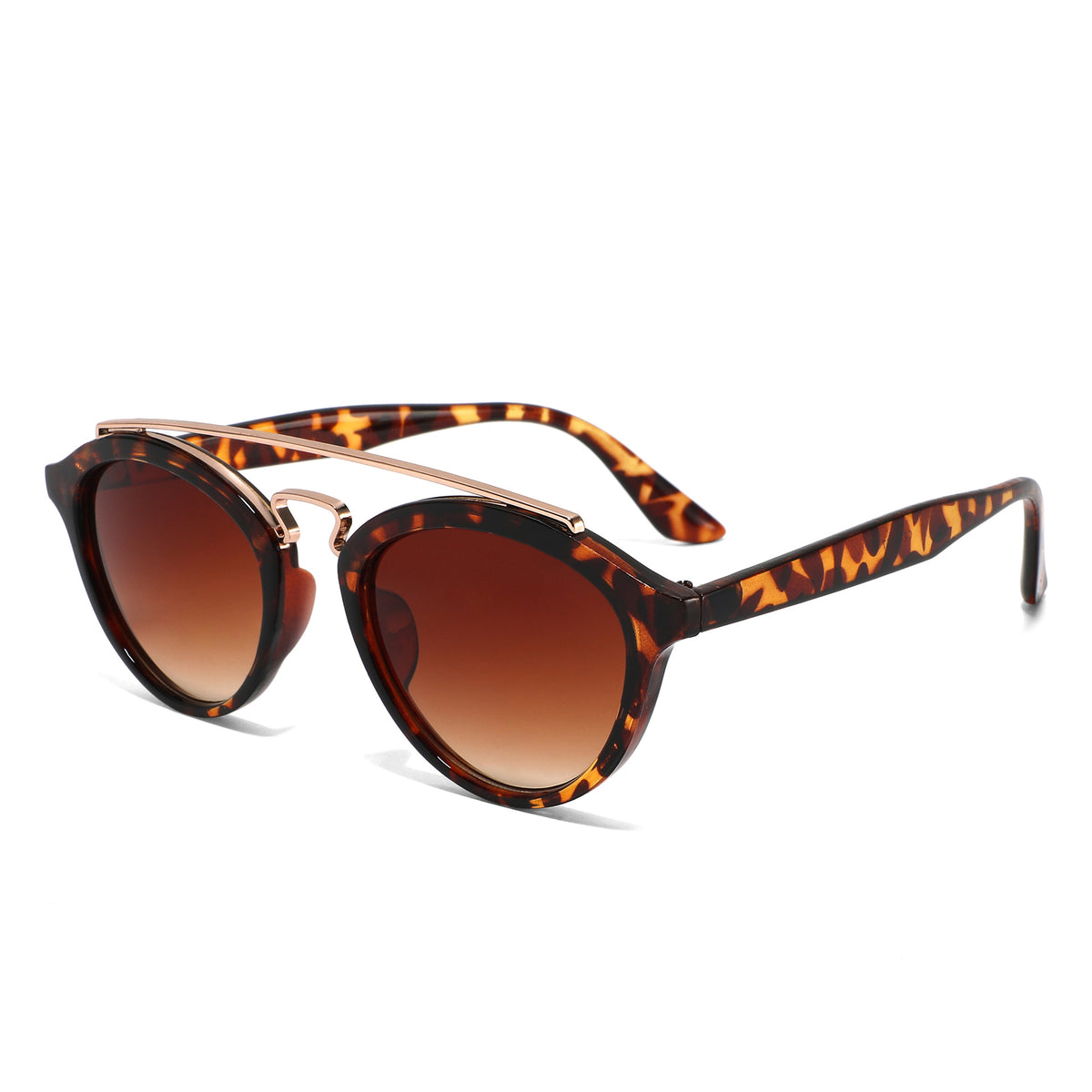 Womens Classic Narrow-Frame Dual-Beam Sunglasses