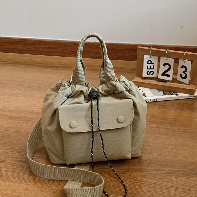 Womens Simple Versatile Lightweight Oxford Cloth Shoulder Bag