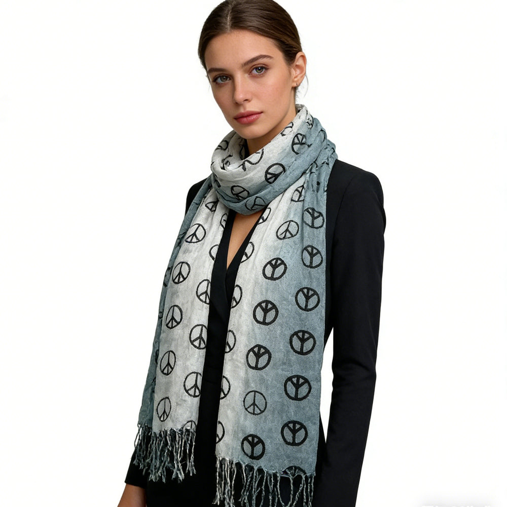2pcs Understated Elegance Subtle Pattern Scarf Grey Printed Scarf,vacation,daily Life,evening Party,Office Appropriate Subtlety For Women Men