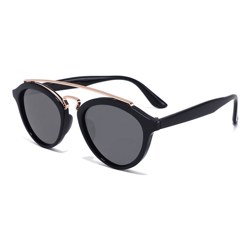 Womens Classic Narrow-Frame Dual-Beam Sunglasses