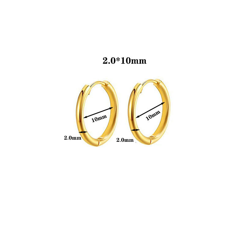 Minimalist Stainless Steel Coil Earrings