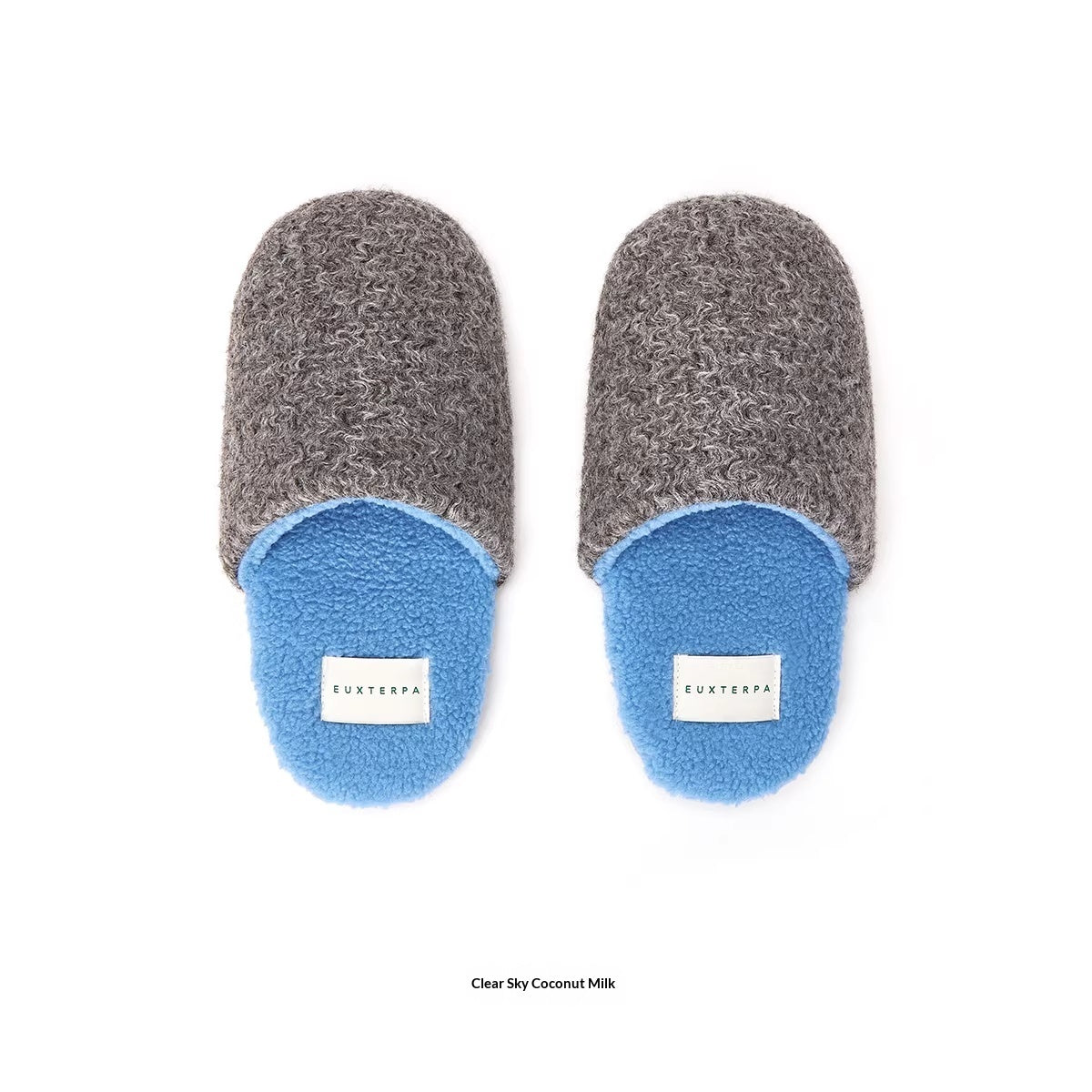Woolen Color-blocked Home Floor Slippers Indoor Silent Non-slip Warm Cotton Slippers
