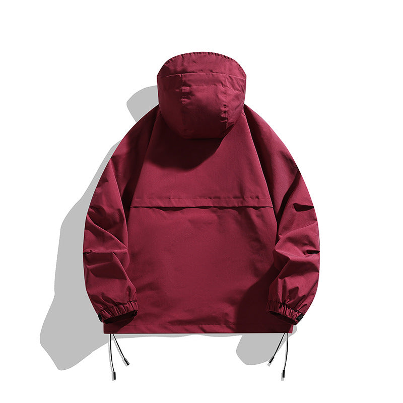 Mens Sportswear Trench Coat With A Hood