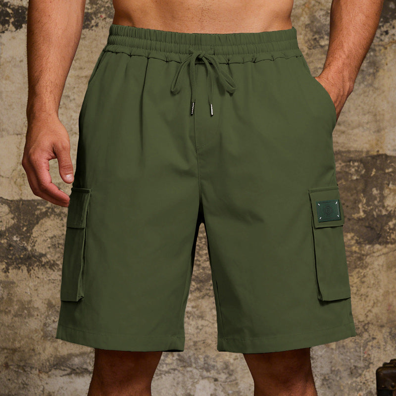 Men's Loose Elastic Casual Multi Pocket Shorts