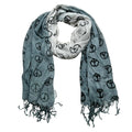 2pcs Understated Elegance Subtle Pattern Scarf Grey Printed Scarf,vacation,daily Life,evening Party,Office Appropriate Subtlety For Women Men