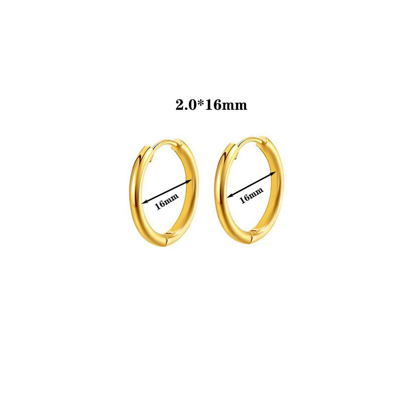 Minimalist Stainless Steel Coil Earrings