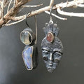 Creative New Design Carved Human Face Pattern Earrings