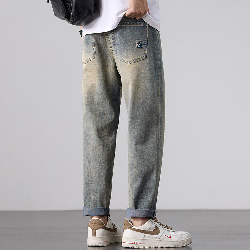 Spring New Mens Stretch Slim-Fit Denim Jeans