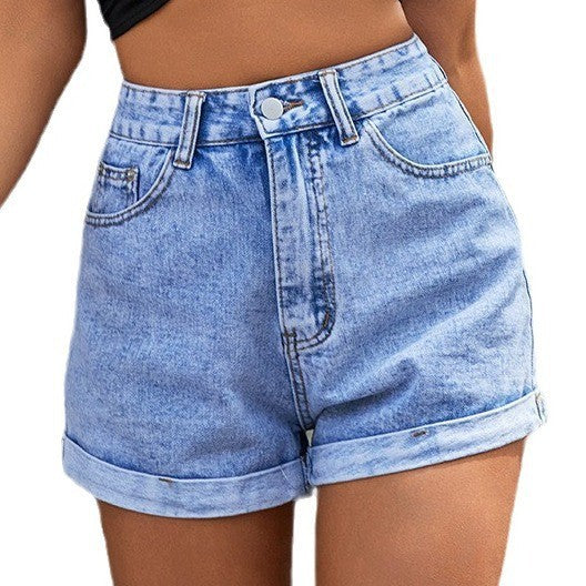 Loose Wide-leg Denim Shorts