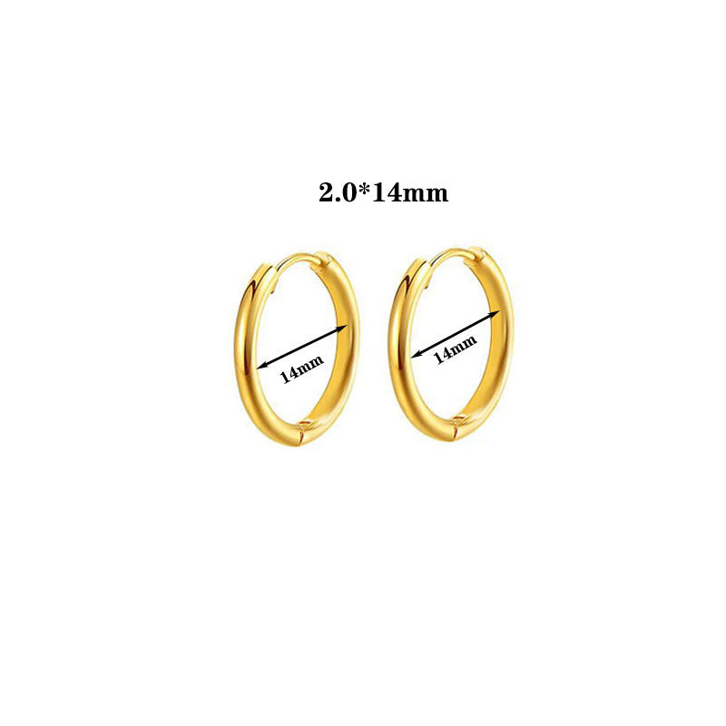 Minimalist Stainless Steel Coil Earrings