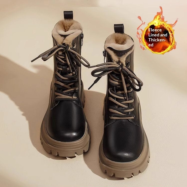 New Autumn Winter Fleece-lined Extra-thick Dr Boots