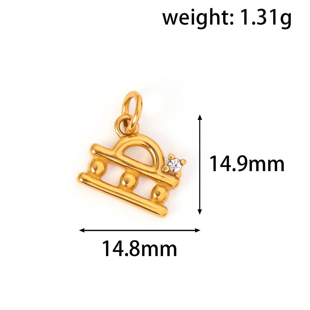 Rare 24K Gold-Plated Stainless Steel Zodiac Pendant