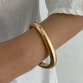 Ombre-textured Acrylic Wide Bracelet For Women