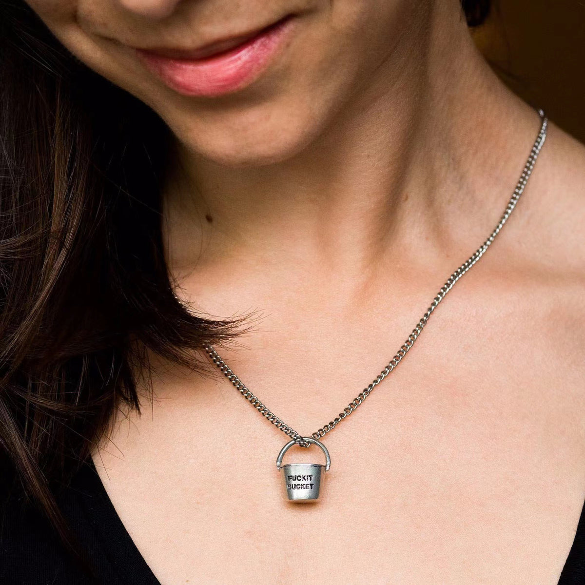 Feng Shui Bucket Necklace For Women With Keychain