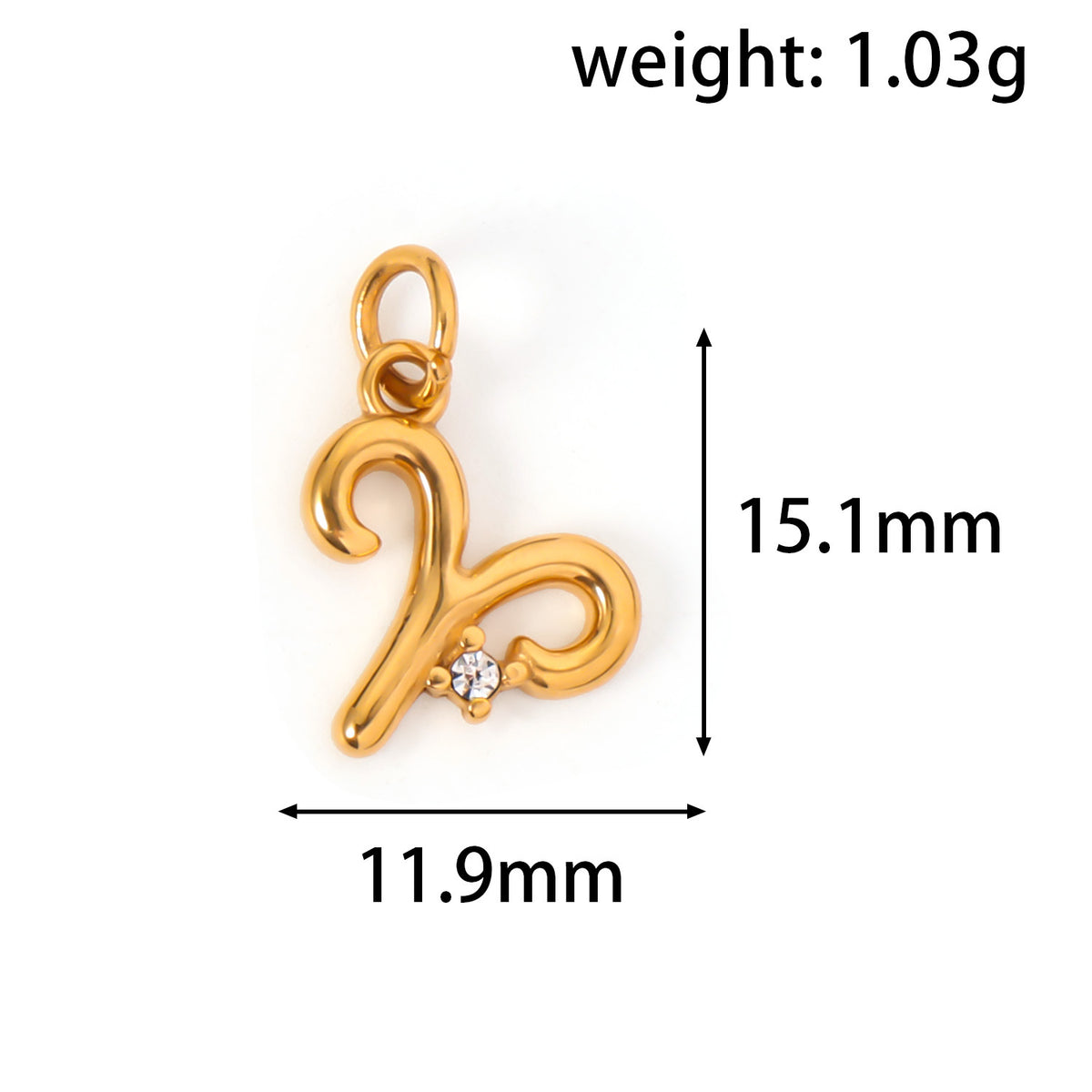 Rare 24K Gold-Plated Stainless Steel Zodiac Pendant
