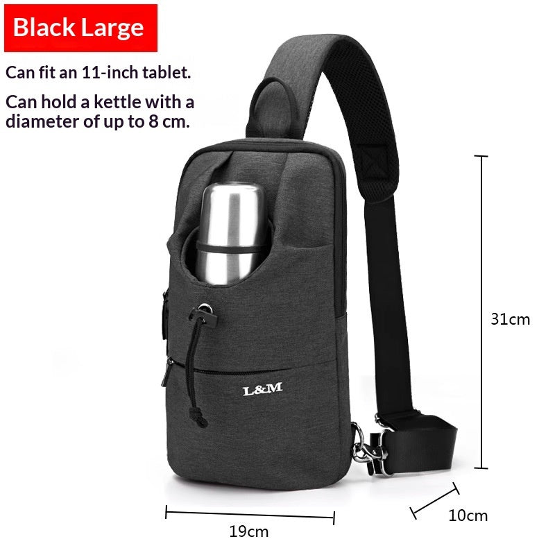 Mens Large-capacity Crossbody Chest Bag For Cycling