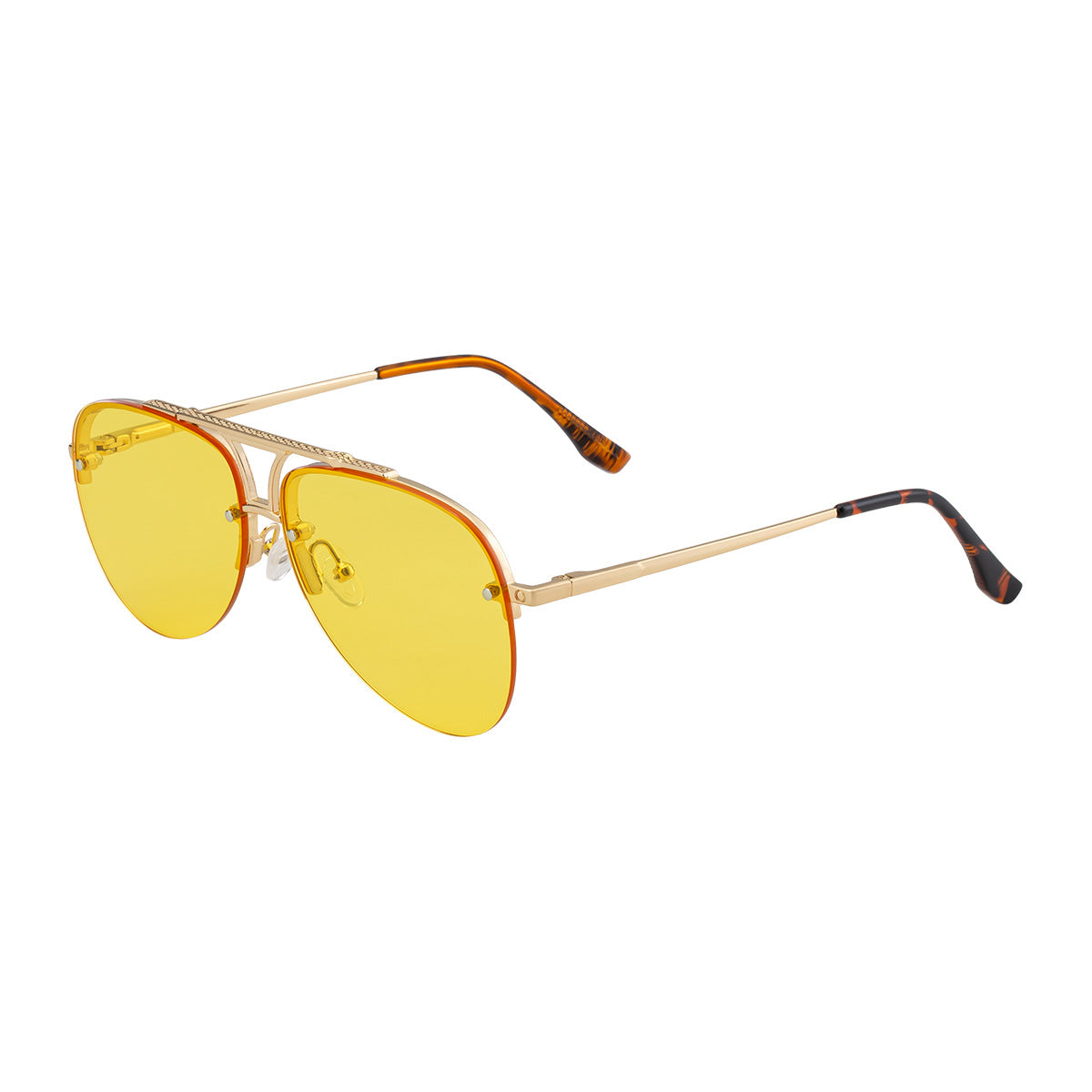Mens Fashion Metal Half-Frame Sunglasses