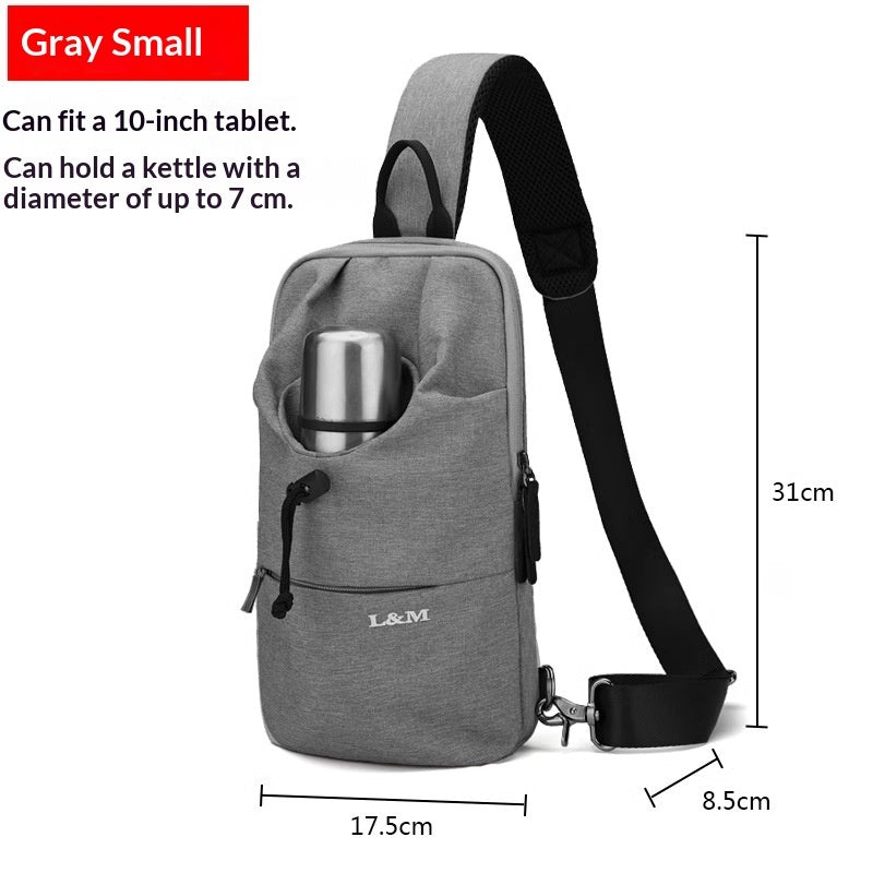 Mens Large-capacity Crossbody Chest Bag For Cycling