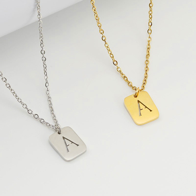 Non-fading Titanium Steel Letter Necklace For Women