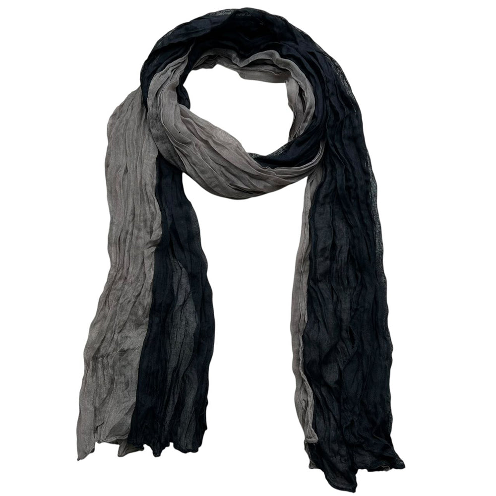 2pcs Textured Casual Scarf ,Khaki Black Crinkle Scarf ,vacation,daily Life,evening Party,Office Appropriate Subtlety For Women Men,for Casual Outfits