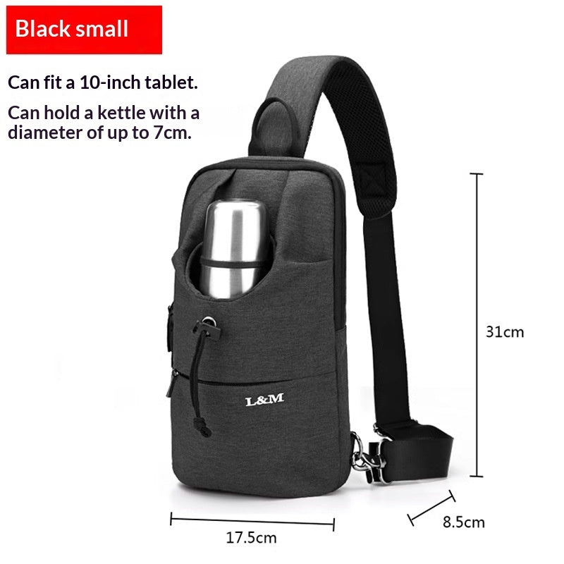 Mens Large-capacity Crossbody Chest Bag For Cycling