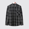 Breathable Cotton Plaid Shirt For Men Casual Slim-fit Top