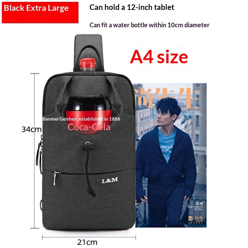 Mens Large-capacity Crossbody Chest Bag For Cycling