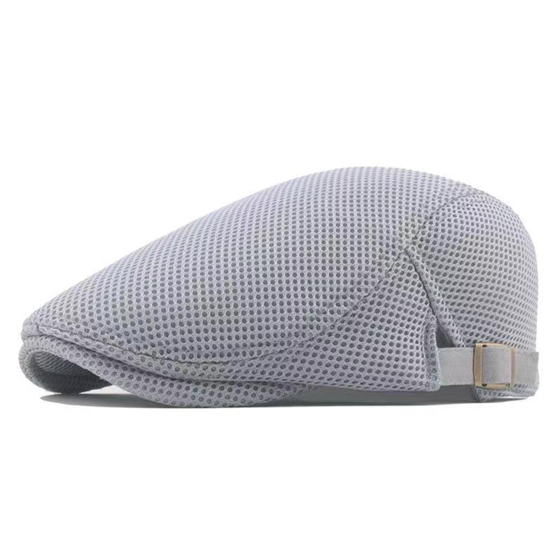 Korean-style Trendy Beret Sun Hat Mens Womens Solid-color Marching Cap